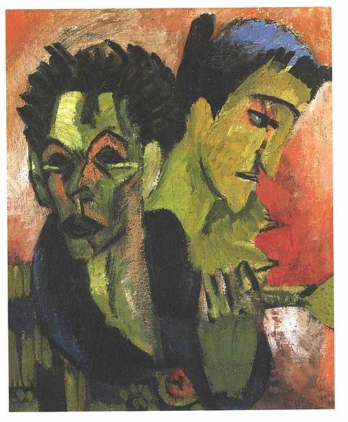 Ernst Ludwig Kirchner Douple-selfportrait oil painting image